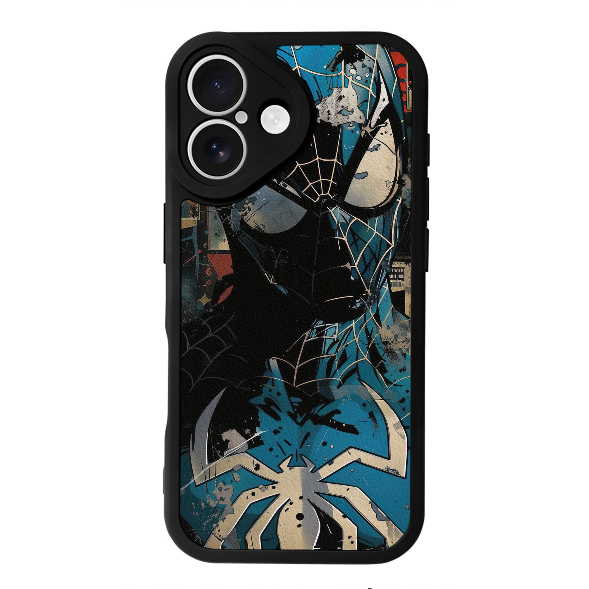Spider Man スパイダーマン 【iPhone 16シリーズ対応】シリコンスマホケース（レザー調） 材質：シリコン